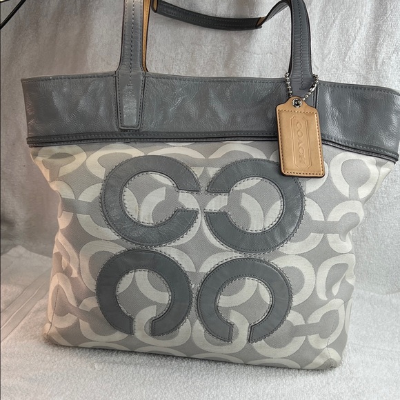 Coach Handbags - Coach 2011 Gray and Cream Signature Tote